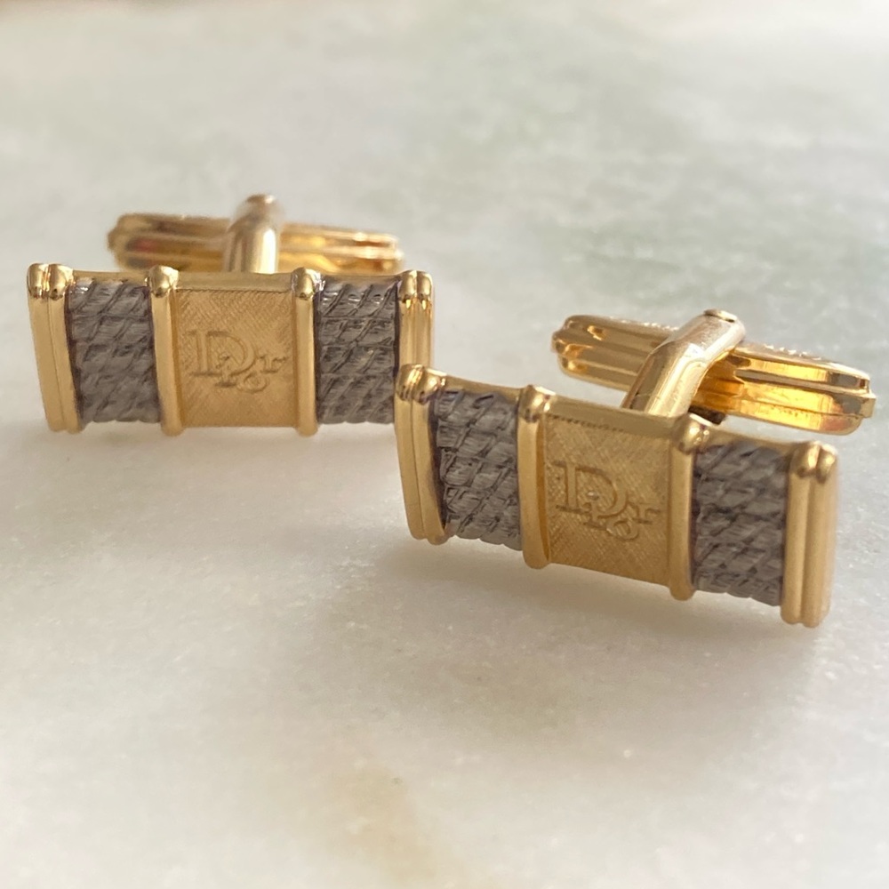 Auth Dior Cuff Links Vintage - Picture 2 of 6